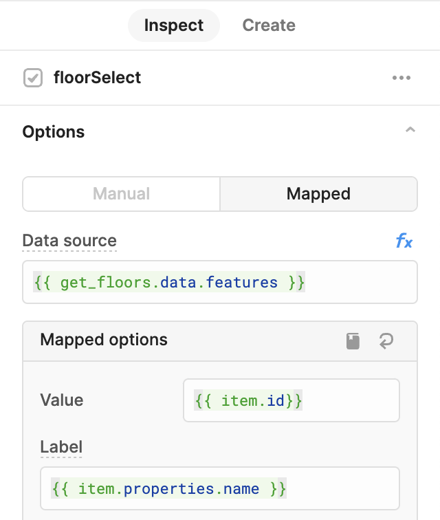 Create a simple interface for selecting a floor plan