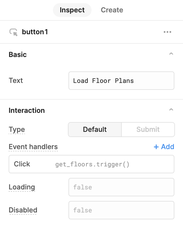 Create a simple interface for selecting a floor plan